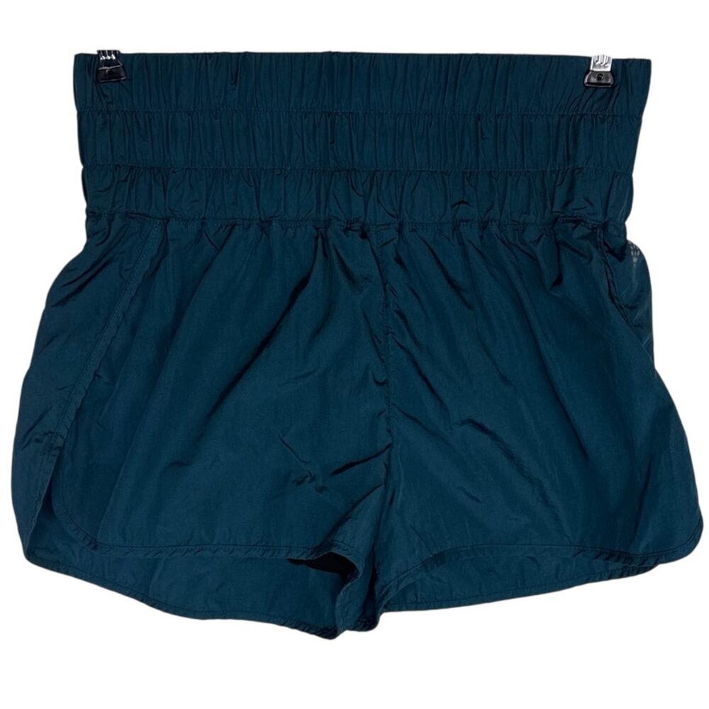 FP Movement Free People The way Home Teal Running Shorts, High Rise, Large